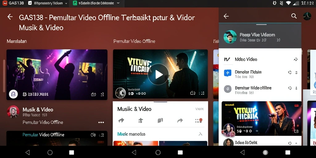 Tampilan antarmuka GAS138 untuk Pemutar Video Offline yang modern dan fungsional.