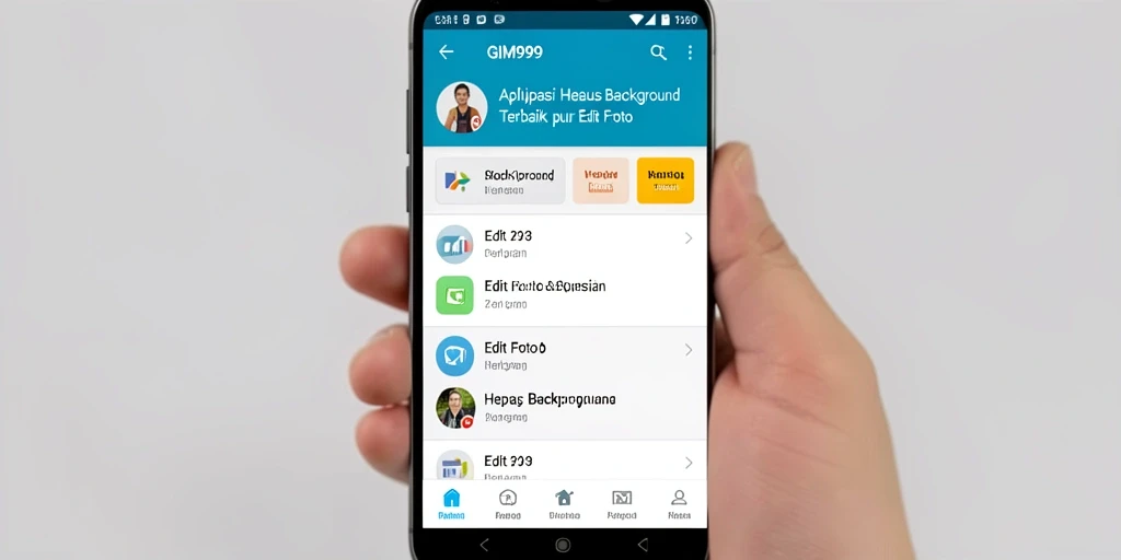 Tampilan antarmuka GIM999 untuk menghapus background dengan mudah.