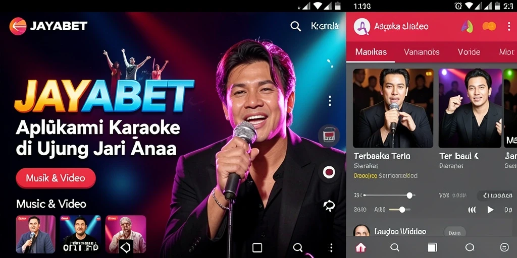 Antarmuka pengguna JAYABET saat sesi karaoke yang interaktif.