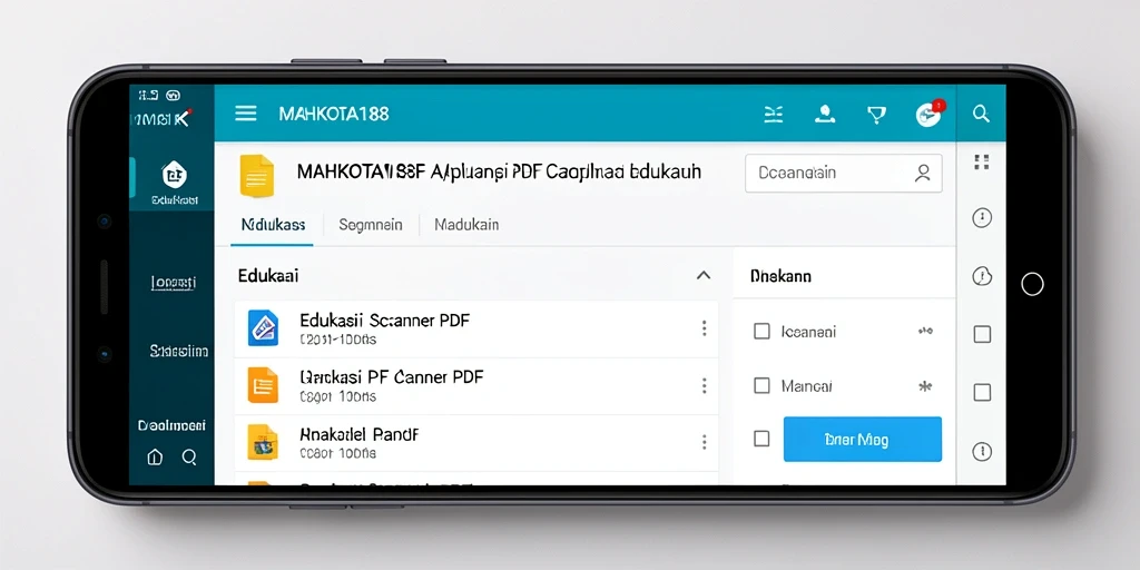 Antarmuka MAHKOTA188 yang sederhana dan fungsional untuk Scanner PDF.