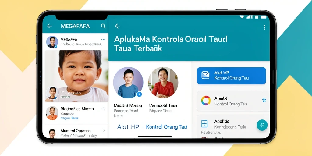 Tampilan antarmuka aplikasi MEGAFAFA untuk kontrol orang tua.