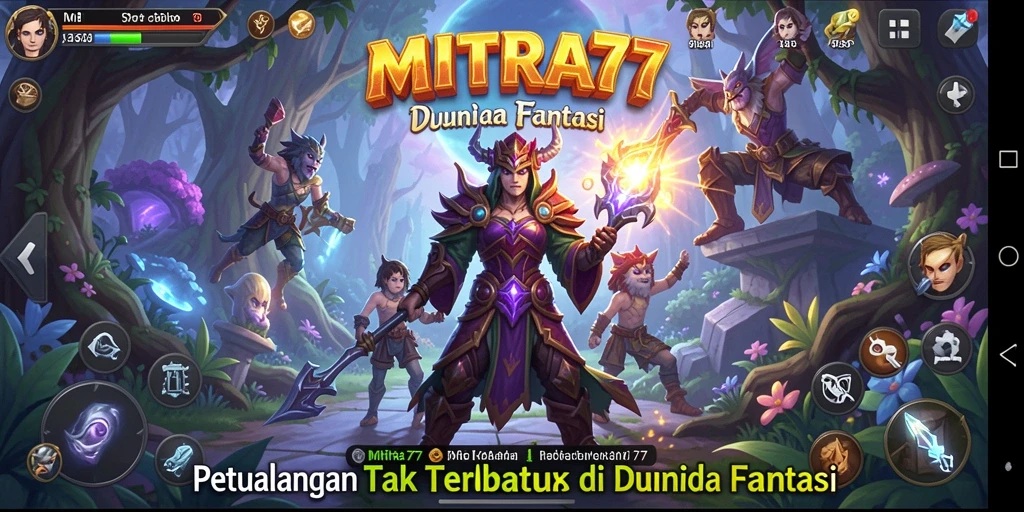 Tampilan antarmuka menarik dari game Petualangan MITRA77.