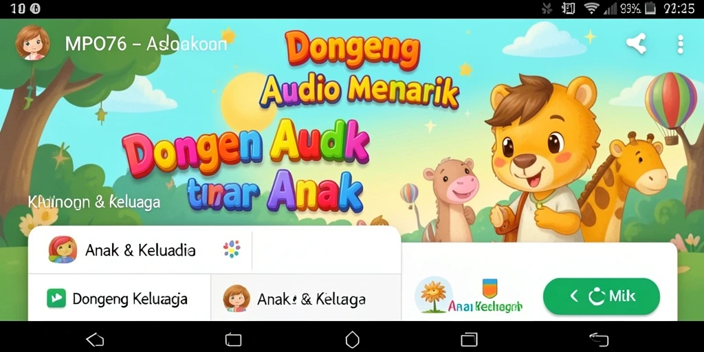 Tampilan antarmuka MPO76 yang ramah anak dan menarik.