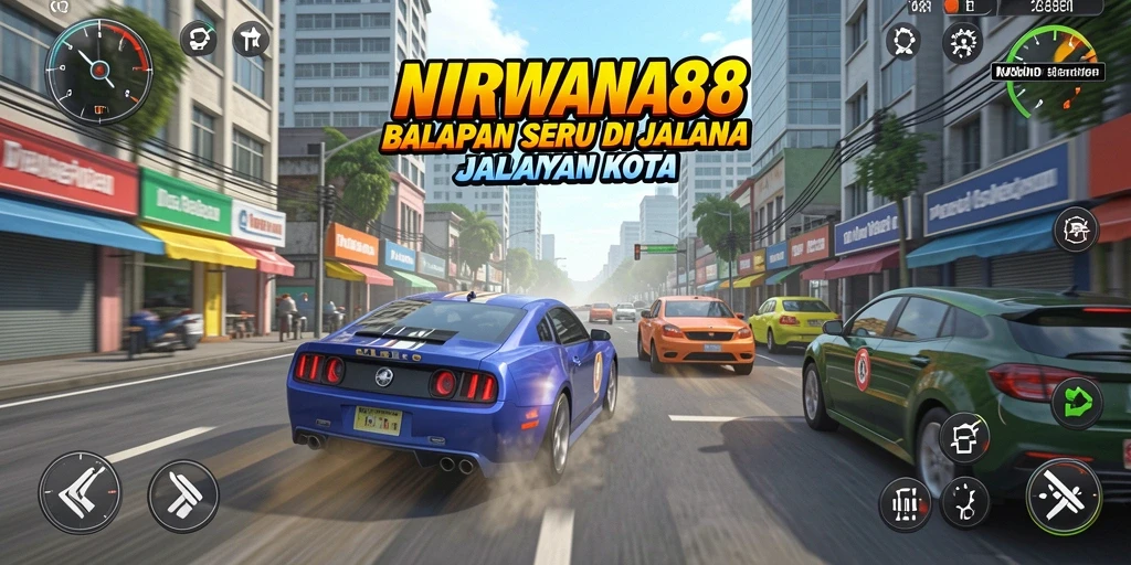 Tampilan antarmuka balapan NIRWANA88 yang menarik dan dinamis.
