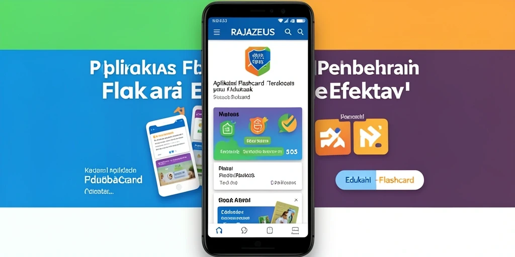 Antarmuka aplikasi RAJAZEUS dengan fitur Flashcard yang menarik dan informatif.
