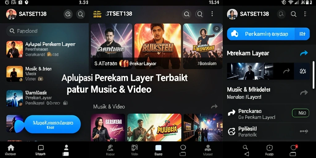 Antarmuka SATSET138 saat merekam layar dengan fitur lengkap.