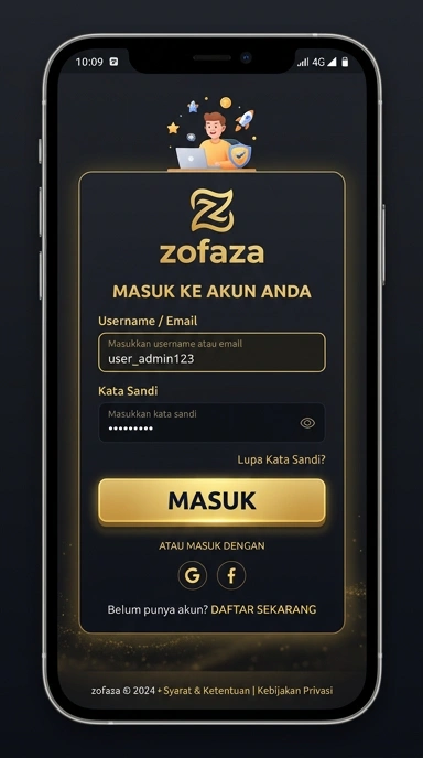 Panduan Masuk Akun Zofaza untuk Pengguna Android